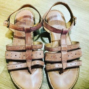BORN Leather Sandals Size 10